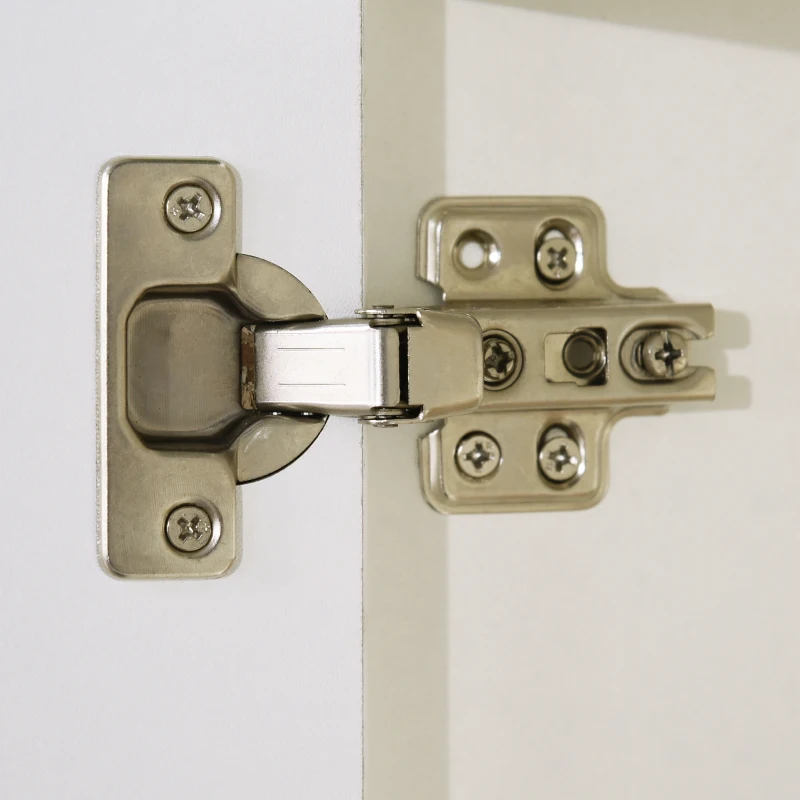 kleankin Columna de Baño  Armario Alto Auxiliar con Estantes Ajustables para Ducha Aseo Dormitorio 30x33x165 cm Blanco