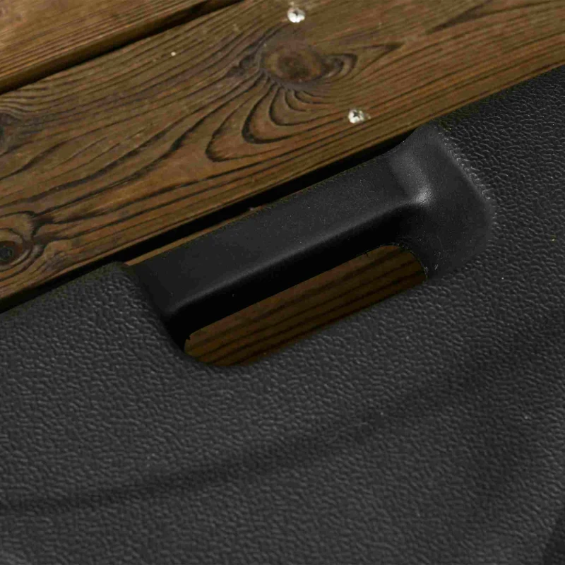 Outsunny Base per Ombrellone da Giardino in HDPE, Basamento per Ombrellone con Maniglia, Supporto per Ombrelloni con Pali Ø38mm, Riempibile con 20 kg di Acqua e 30 kg di Sabbia, Nero