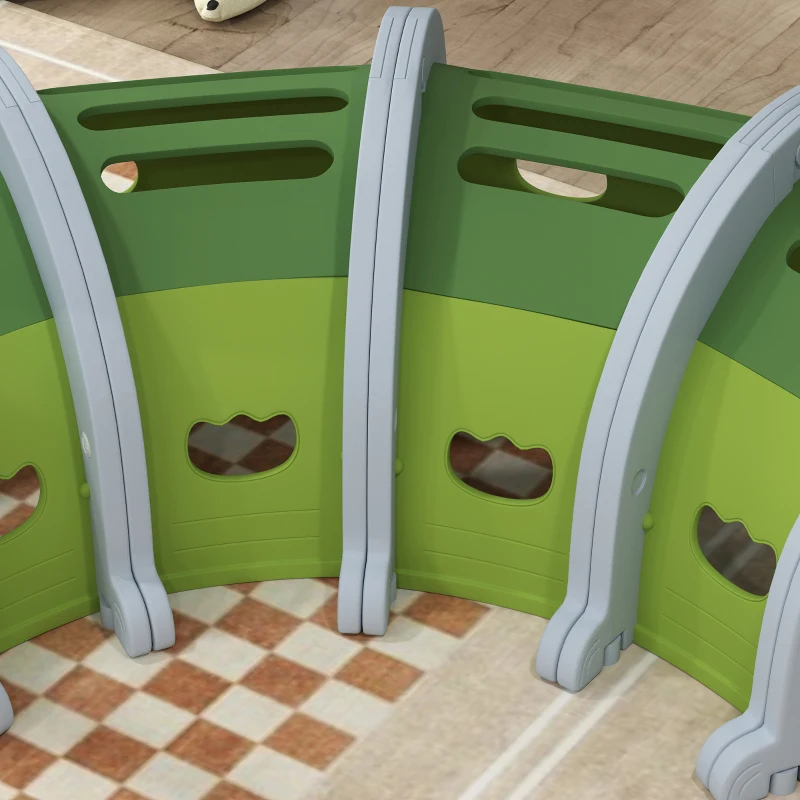 AIYAPLAY Tunnel per Bambini 3-6 Anni a Forma di Coccodrillo, Gioco per Interno ed Esterno in Plastica, Verde