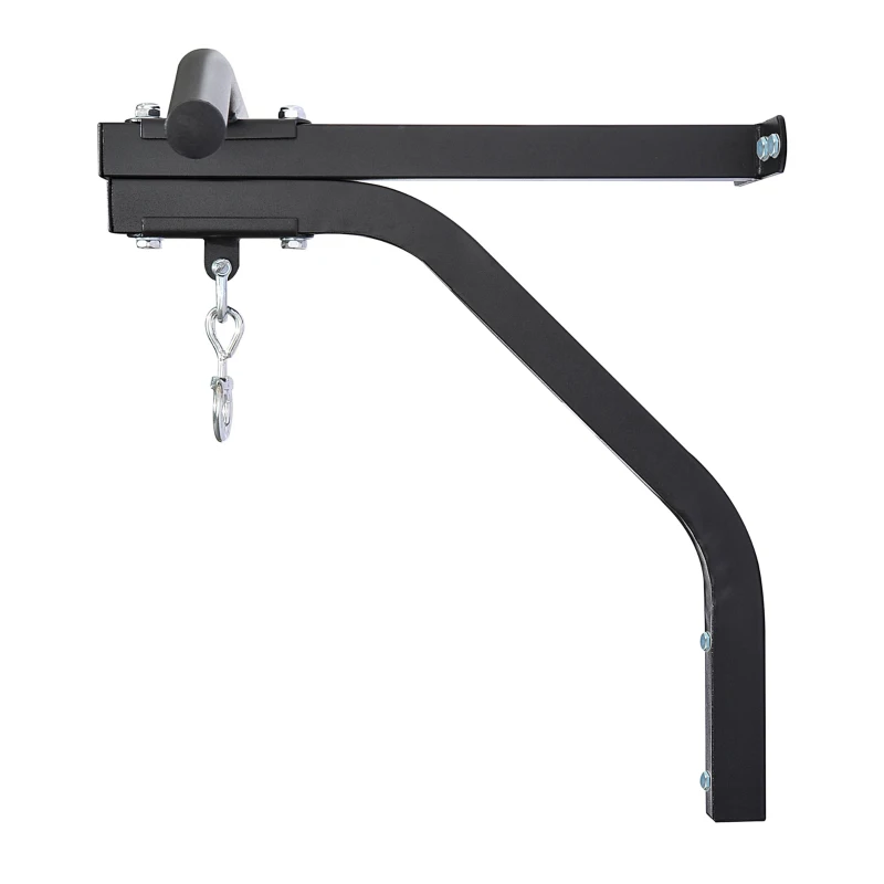 HOMCOM Staffa di supporto per sacco da boxe con barra per trazioni, 93x47x51cm, Nero