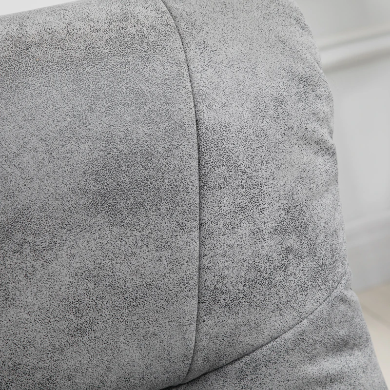 HOMCOM Fabric Recliner Sofa Armchair with footstool Swivel Sofa Grey
