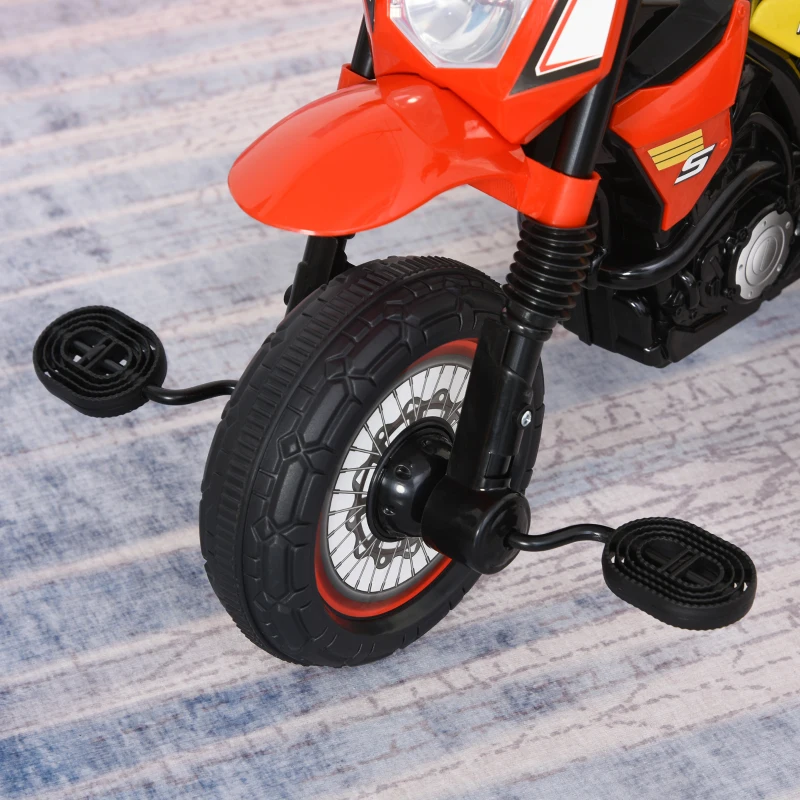 HOMCOM Tricycle Enfants Moto Cross Effets musicaux et Lumineux Coffre Rangement Rouge(m-8)