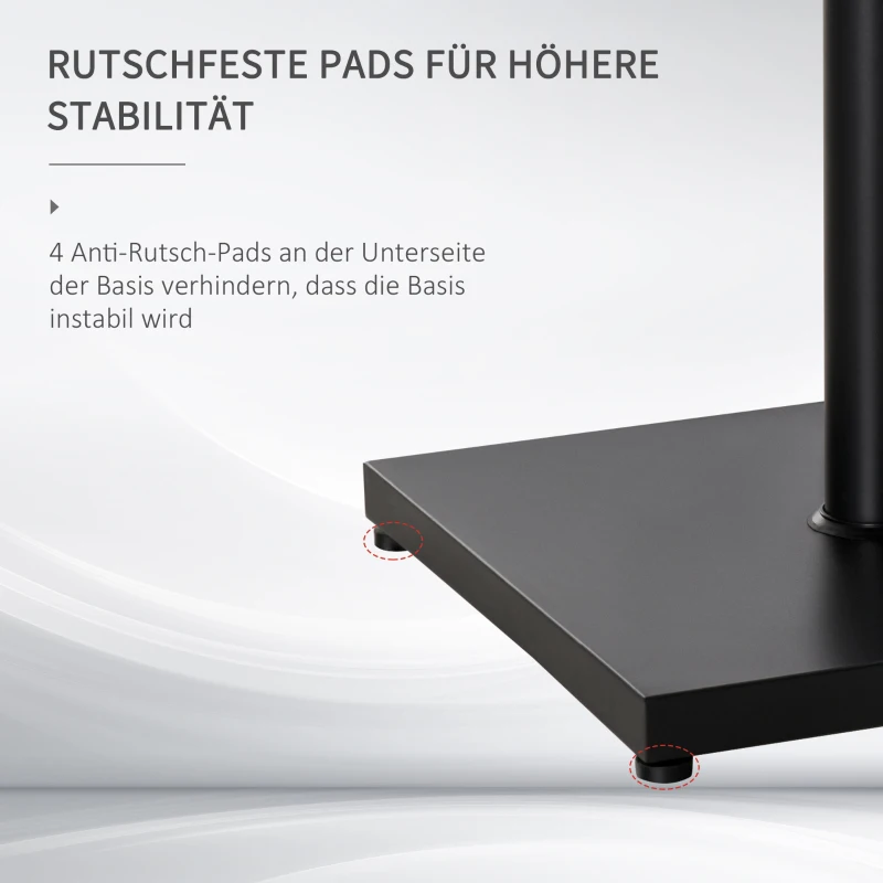 Outsunny Sonnenschirmständer, Schirmhalter, Regenschirm Base, für Ø35 mm, Ø38 mm, Ø48 mm, Metall, Schwarz, 45 x 45 x 39 cm