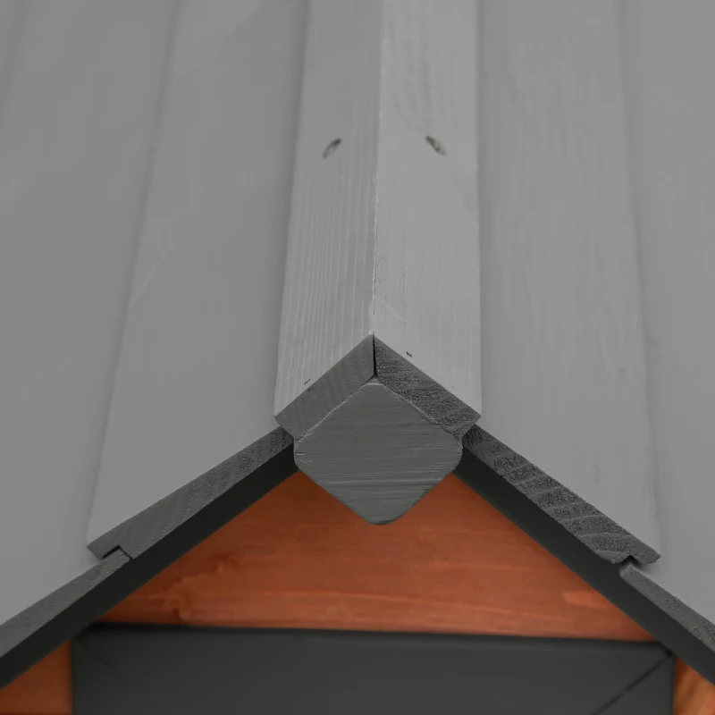 PawHut Hundehütte Outdoor Hundehaus Hundehöhle aus Holz Winterfest für mittelgroße Hunde Natur 81,3 x 91,5 x 98,5 cm