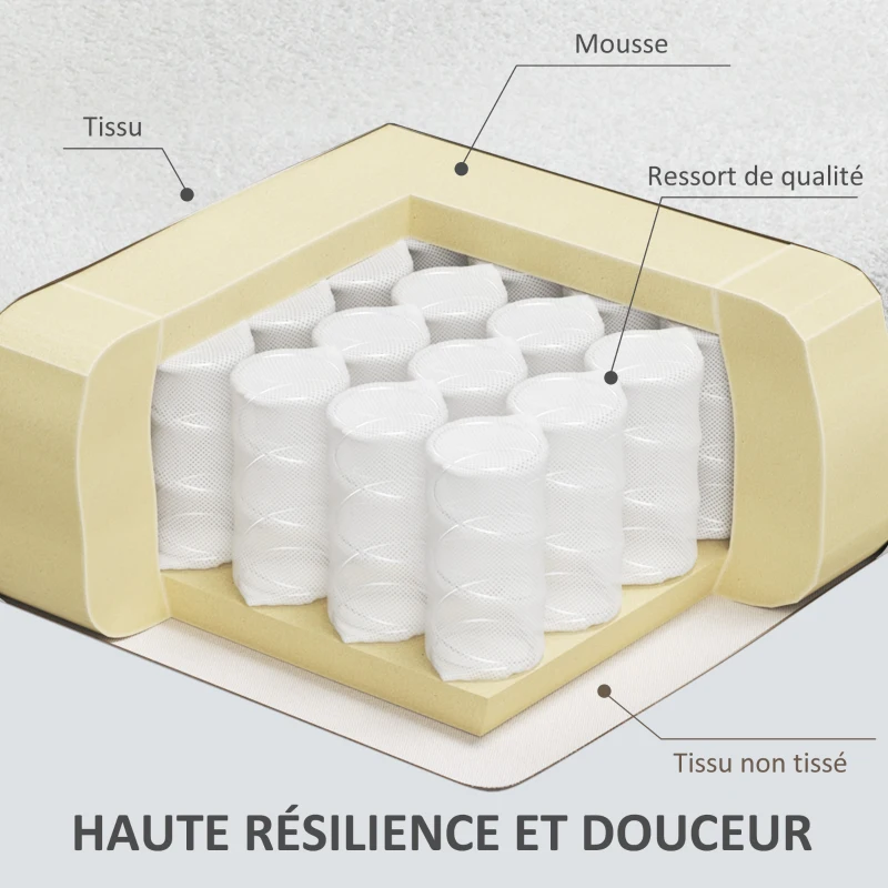 HOMCOM Fauteuil design en tissu effet laine bouclée avec accoudoirs pieds métal noir pour chambre salon 72 x 73 x 73 cm blanc