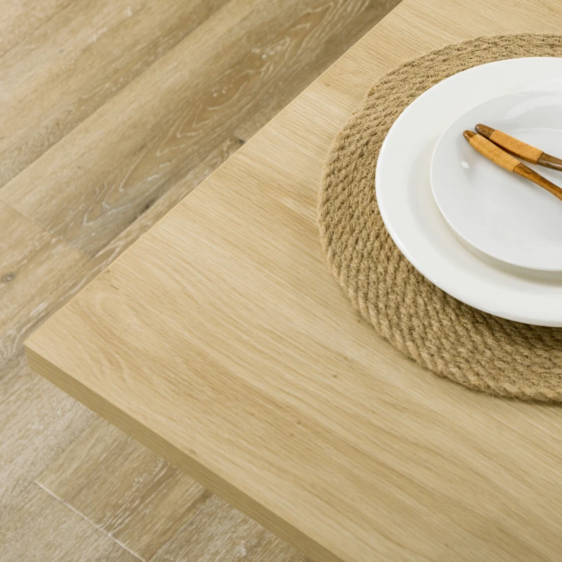 HOMCOM Isola per Cucina 4-6 Persone con Armadietti e Ripiani Aperti, in Truciolato, 110x70x75.5 cm, Bianco e color Legno(m-9)