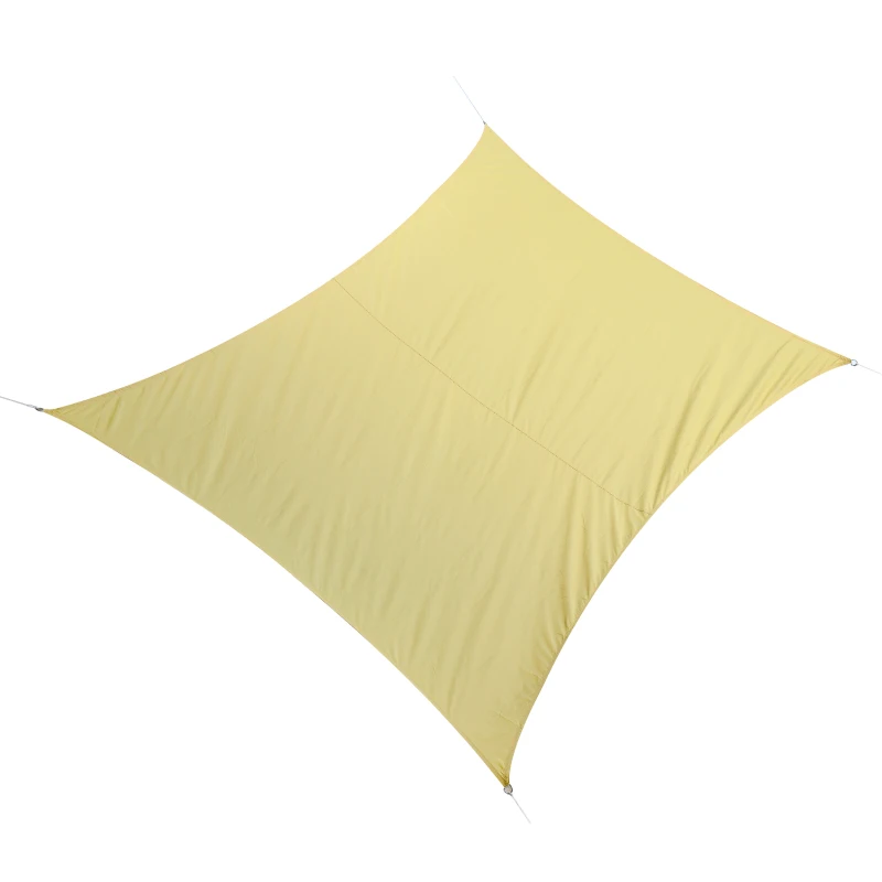 Outsunny Vela Ombreggiante Rettangolare, Tenda da Sole per Esterno in Poliestere Anti UV Traspirante 3x4m Color Sabbia