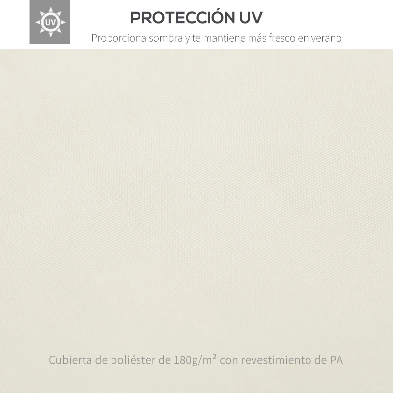 Outsunny Techo de Repuesto 4x3 m para Cenador de Jardín 2 Niveles Transpirable con 8 Orificios de Drenaje Cubierta Superior de Reemplazo para Pabellón Gazebo Exterior Beige