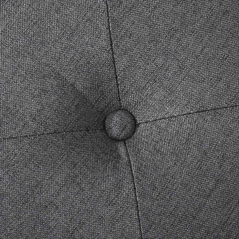 HOMCOM Pouf Contenitore Imbottito in Tessuto Teddy Morbido per Salotto e Camera, 39x39x39cm, Grigio
