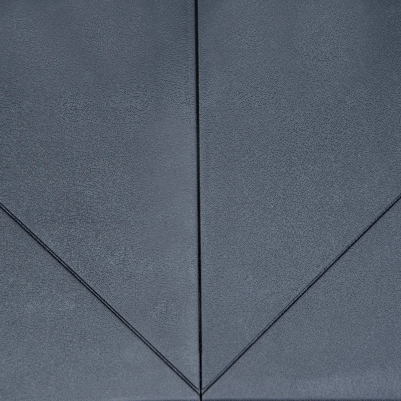 Outsunny Pied de parasol carré poids de supports pour parasol avec 4 plaques PP - A remplir d'eau ou de sable jusqu'à 80 kg - 89 x 89 x 11 cm noir