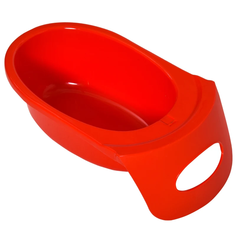 HOMCOM Orinal para Bebé de 6-36 Meses Orinal Infantil WC Aprendizaje Entrenamiento Portátil en Forma de Automóvil con Tapa y Volante Fácil de Limpiar 40x27,5x29,1 cm Rojo