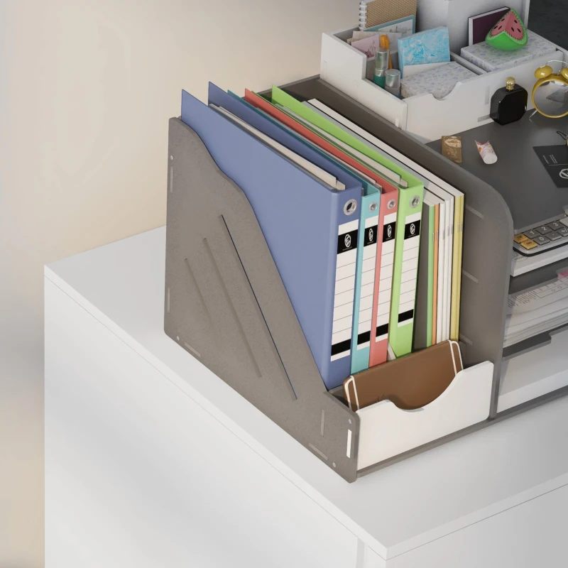 Vinsetto Caisson 3 tiroirs coulissants rangement bureau sur roulettes verrouillable trieur à dossiers 37 x 43,5 x 60 cm blanc