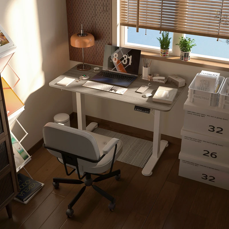 Vinsetto Bureau assis-debout électrique réglable en hauteur avec fonction mémoire, bureau réglable en hauteur 72-116 cm