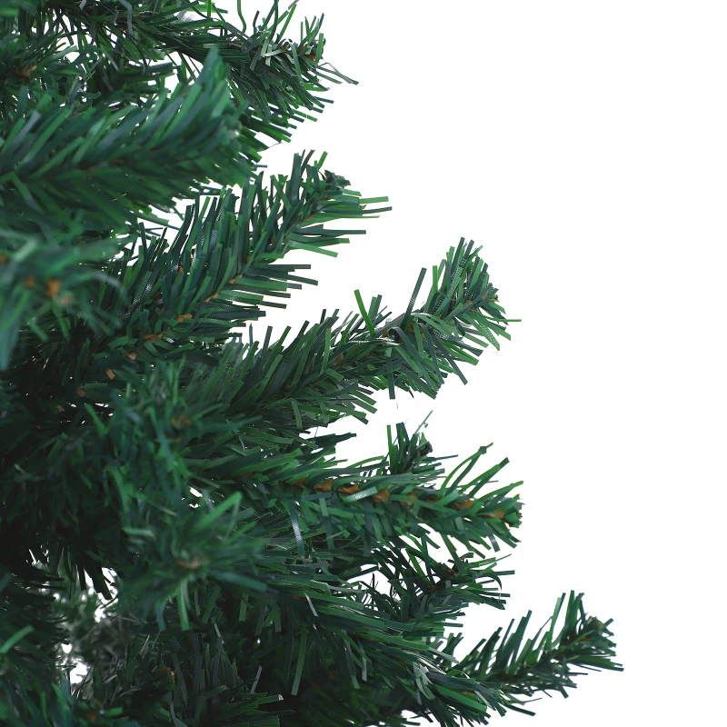 HOMCOM Árbol de Navidad 180cm Artificial Árbol de Pino Decoración Navideña con Soporte Metálico 1000 Ramas Verde PVC