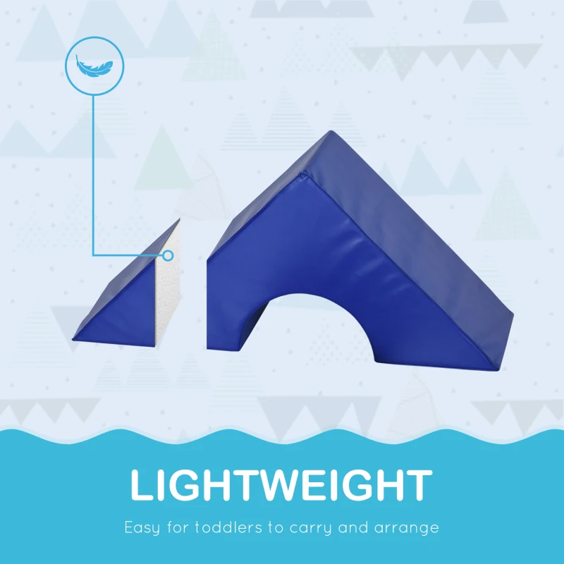 HOMCOM 11 Piece Climb and Crawl Activity Play Set Soft Foam Blocks Building Set for Baby Toddler Preschooler Indoor Play Equipment Learning Toys Multicolor