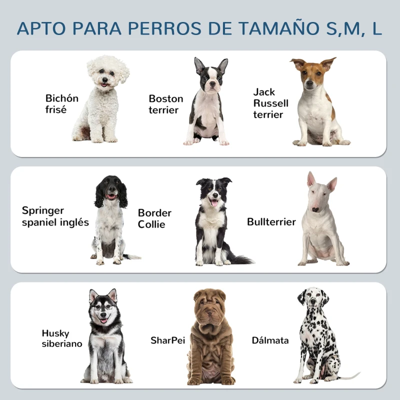 PawHut Comedero Elevado para Perros con Altura Ajustable 2 Cuencos Tapete y Alimentador Lento 60x33x10-31,5 cm Gris