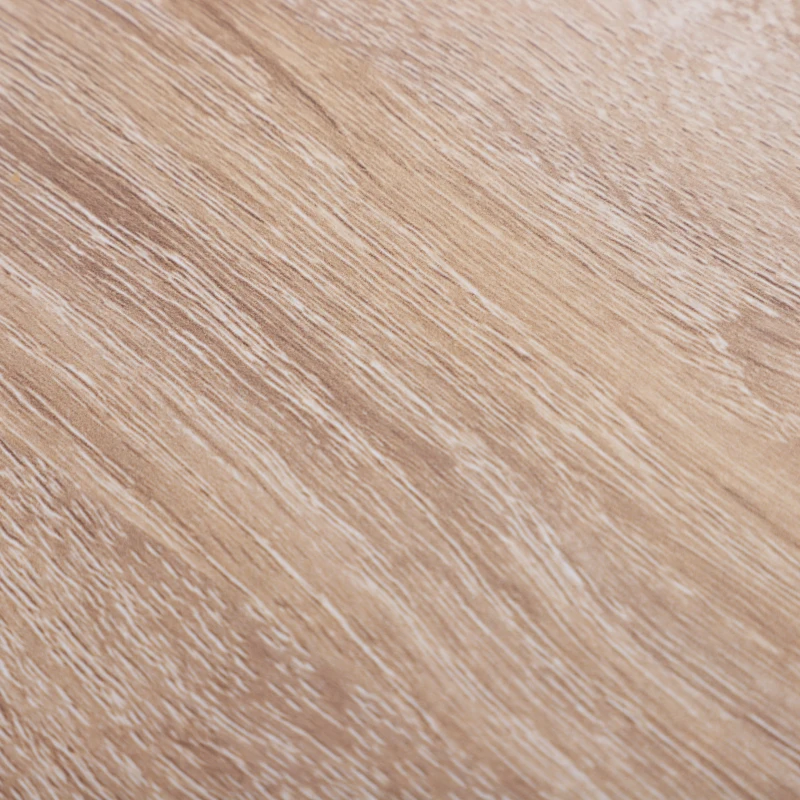 HOMCOM Console Table Worktop Bottom Shelf Home Two Drawer Industrial Minimal Style Oak Wood Tone Effect