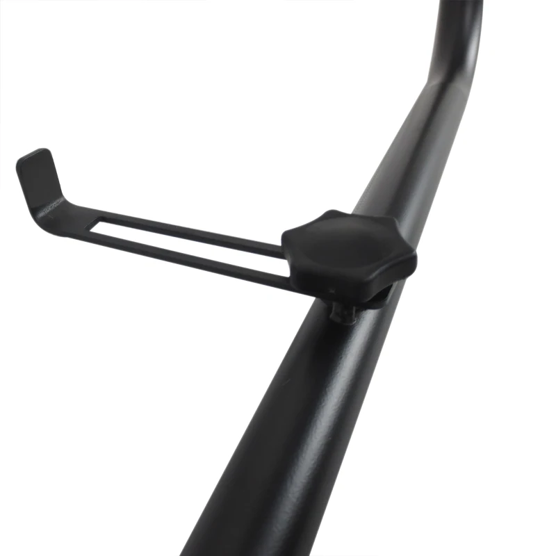 Outsunny Balkonhängetisch Gartentisch höhenverstellbar viereckig Terrasse Metall Schwarz L60 x B56,5 x H45 cm