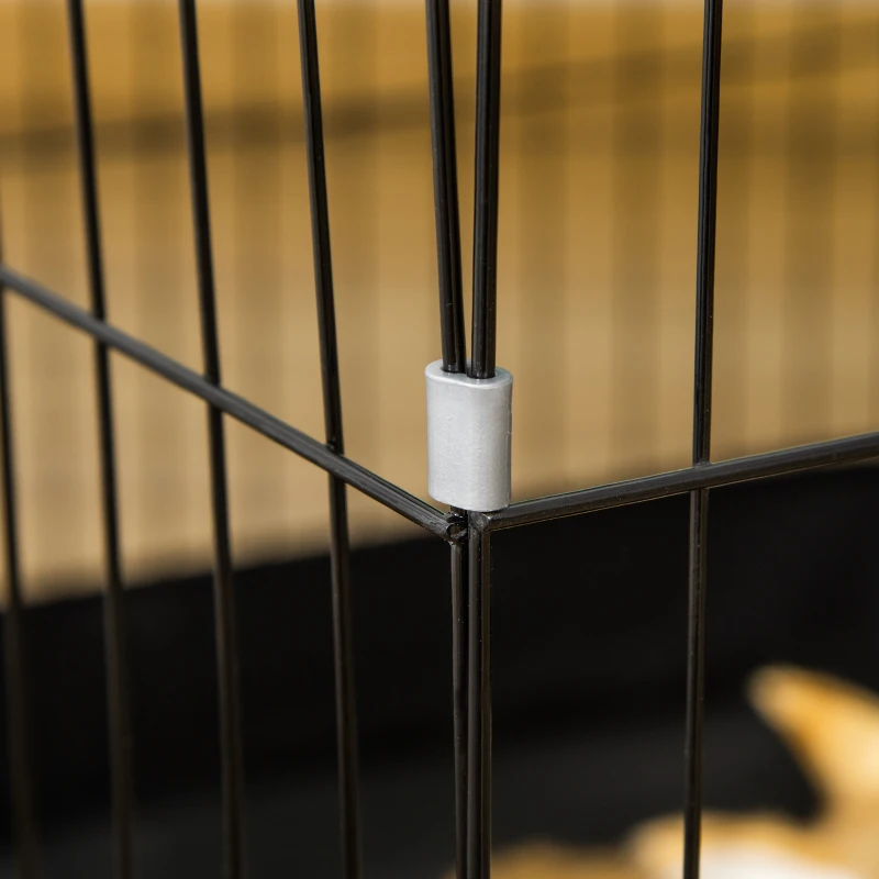 PawHut Gabbia per Conigli e Porcellini d'India in Metallo e Tessuto Oxford 90x75x75cm