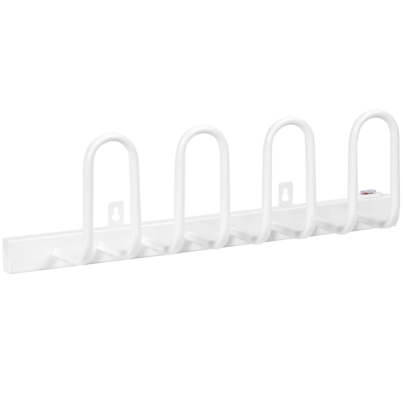 HOMCOM Schuhtrockner, elektrisch, Temperatur bis 55° C, Wandmontage, Stahl, weiß, 53 x 13 x 17cm