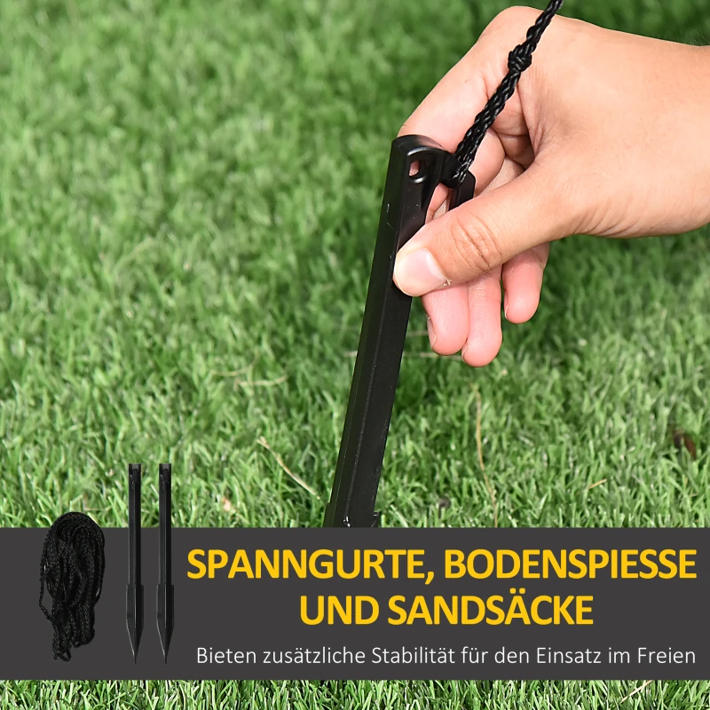 HOMCOM Helloween-Gartendeko Kürbisfamilie mit Gebläse wetterfest 2,45 x 0,60 x 1,25 m