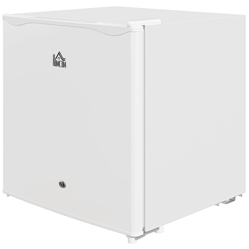 HOMCOM 46 Litre Lockable Countertop Fridge - Cream White