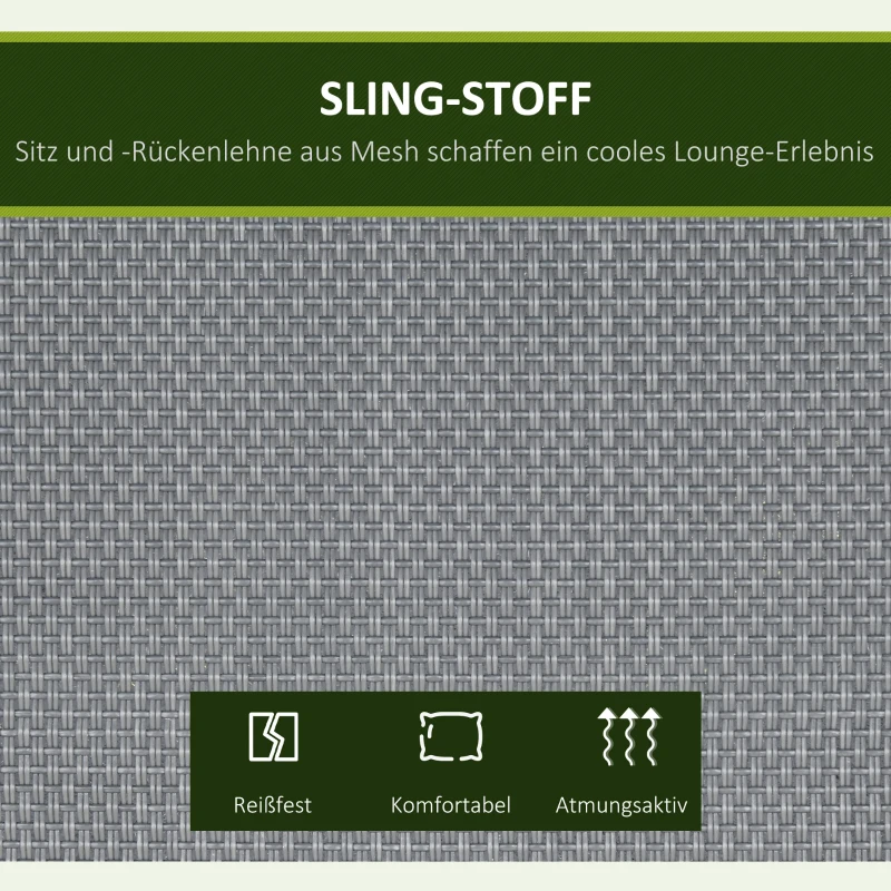 Outsunny Hollywoodschaukel, für 3 Personen, verstellbares Sonnendach, bis 240 kg, dunkelgrau, 195 x 118 x 170 cm