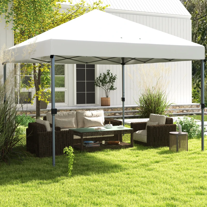 Outsunny 3 x 3m Pop-Up Gazebo, with Accessories - White