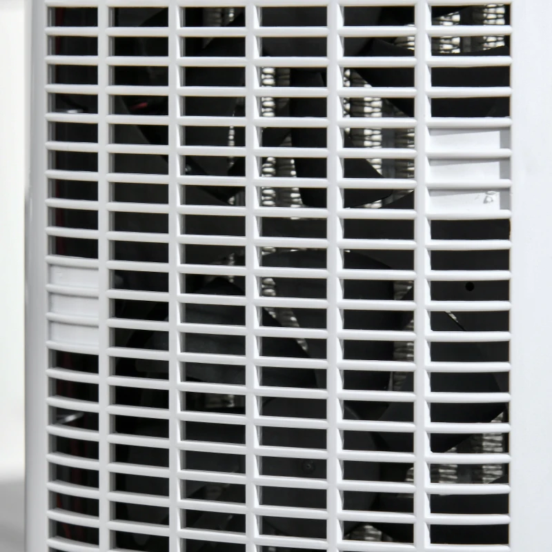 HOMCOM Chauffage d'appoint 1000W/2000W PTC chauffage électrique LED tactile 45° oscillation minuterie 8H télécommande blanc