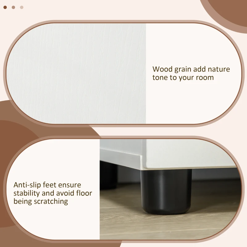 Vinsetto Two-Tier Locking Office Storage Cabinet - White