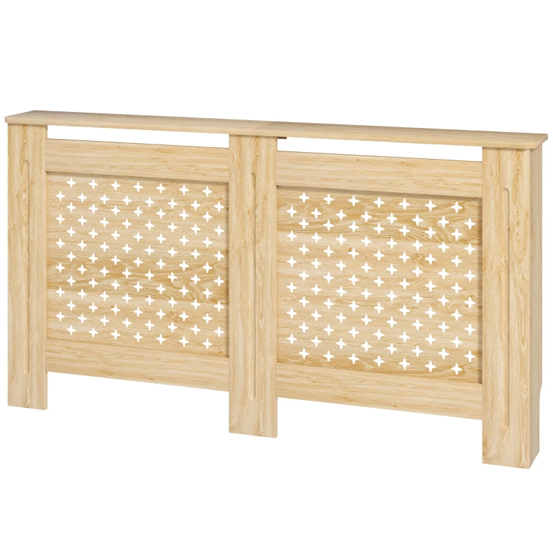 HOMCOM Cubreradiador de MDF Cubierta para Radiador para Salón Dormitorio Pasillo 152x19x82 cm Roble