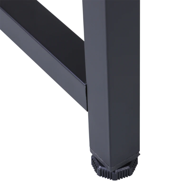 Vinsetto Computertisch Schreibtisch Eckschreibtisch höhenverstellbar Metall Schwarz 168 x 120 x 75 cm