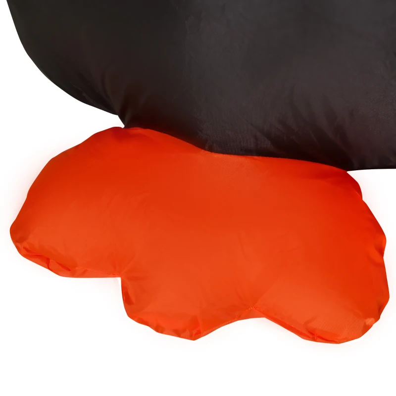 HOMCOM Aufblasbarer Weihnachts-Pinguin 1,6 m Weihnachtsdekoration mit Lichtern Weihnachten beleuchtete Party-Dekoration automatisches Aufblasen wetterfest Polyester-Stoff Mehrfarbig 79 x 67 x 155 cm