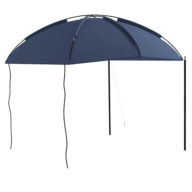 Outsunny Tendalina ad Arco Portatile con Paletti Regolabili, in Poliestere e Acciaio, 290x278x230-260 cm, Blu