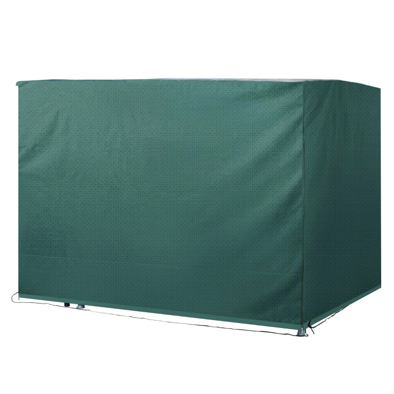 Outsunny Copertura per Dondolo da Giardino Impermeabile Anti UV Anti Muffa con Fissaggio PE 215x155x150cm Verde