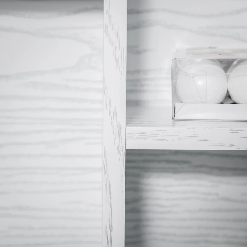 kleankin Bathroom Mirror Cabinet with Shelves, Wall Mounted Bathroom Cabinet with Aluminium Frame and Single Mirrored Door, 80cm x 12.5cm x 70cm, White