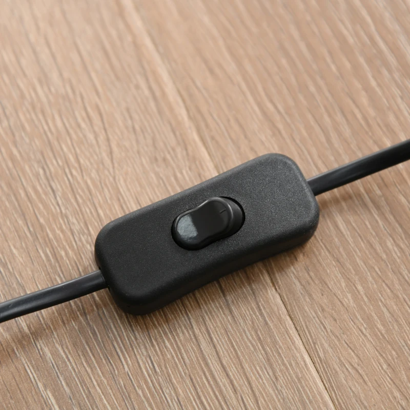 HOMCOM Lampe de table lampe de chevet style vintage rustique abat-jour en rotin Ø 20 x 41H cm beige noir