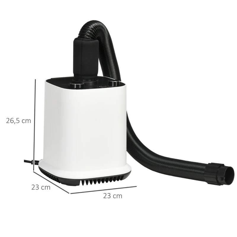 PawHut Secador de Pelo para Perros Soplador para Mascotas Profesional con Temperatura Ajustable 23x23x26,5 cm Blanco