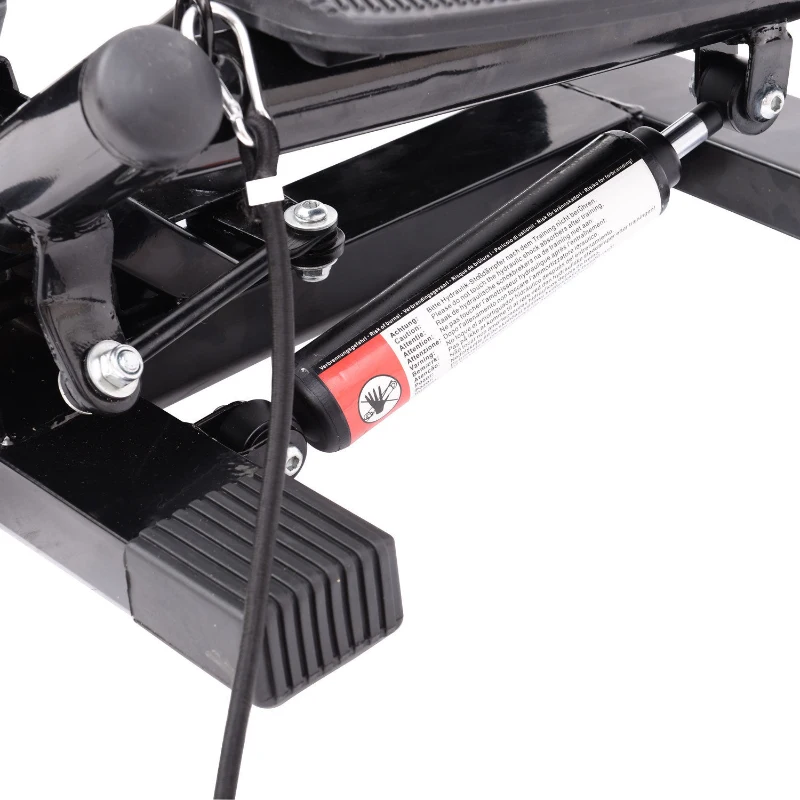 HOMCOM Mini Stepper Sidestepper Fitness Heimtrainer inkl. Trainingsbänder schwarz