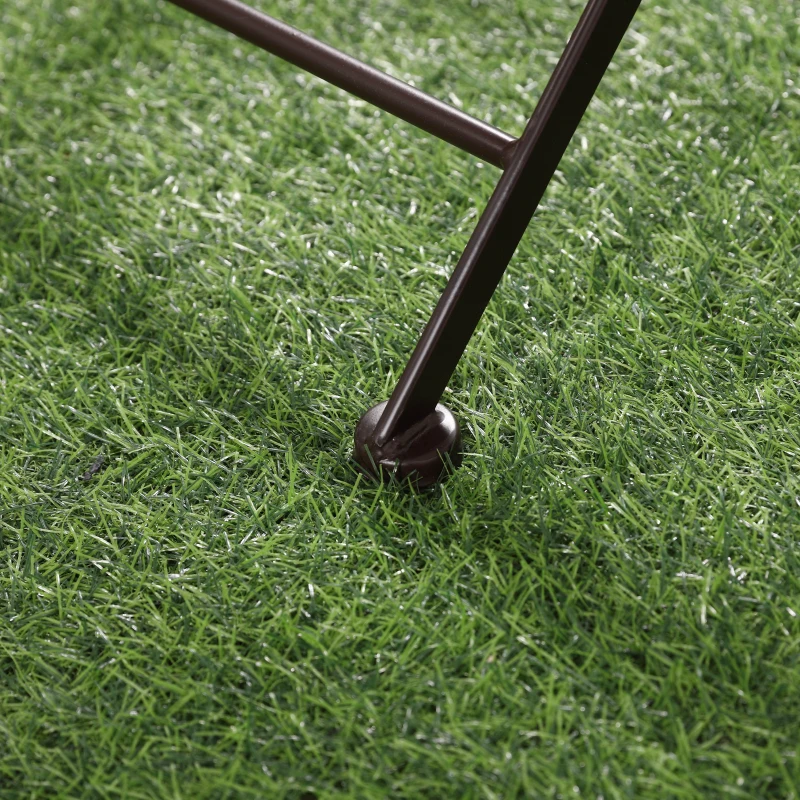 Outsunny 3-teiliges Bistroset Bistro-Set Balkon, Mosaik-Muster, 2er Bistro-Set, Braun + Gelb