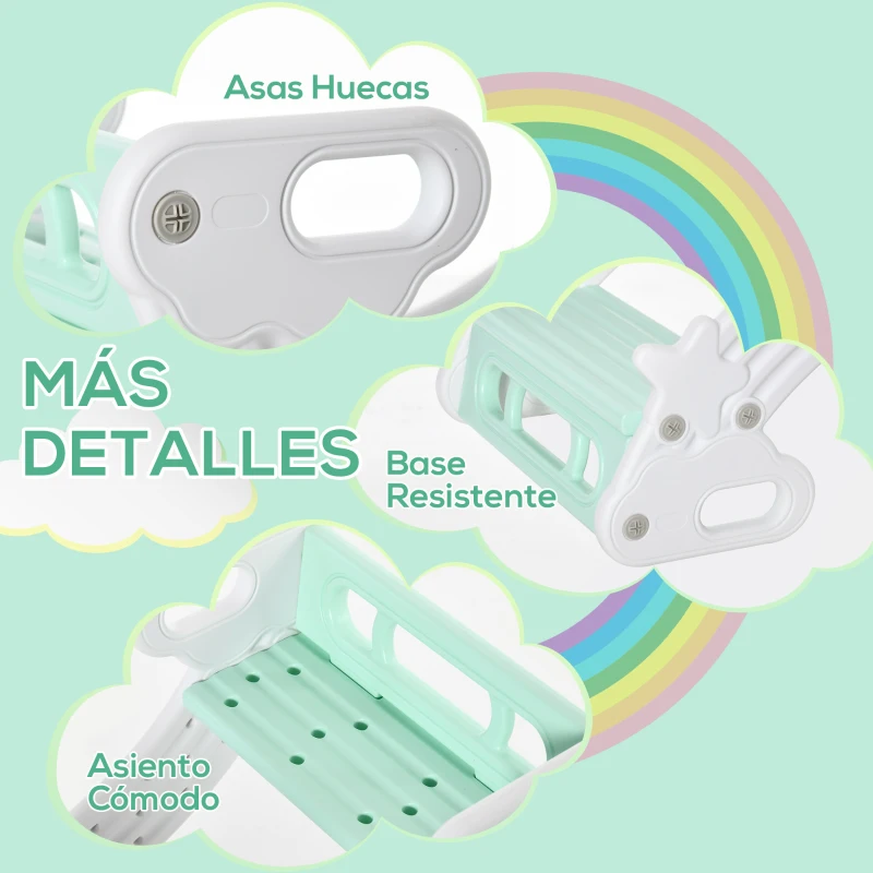 HOMCOM Balancín Mecedora para Niños de +18 Meses Balancín Infantil Multiuso con Reposabrazos 100x54x42 cm Gris