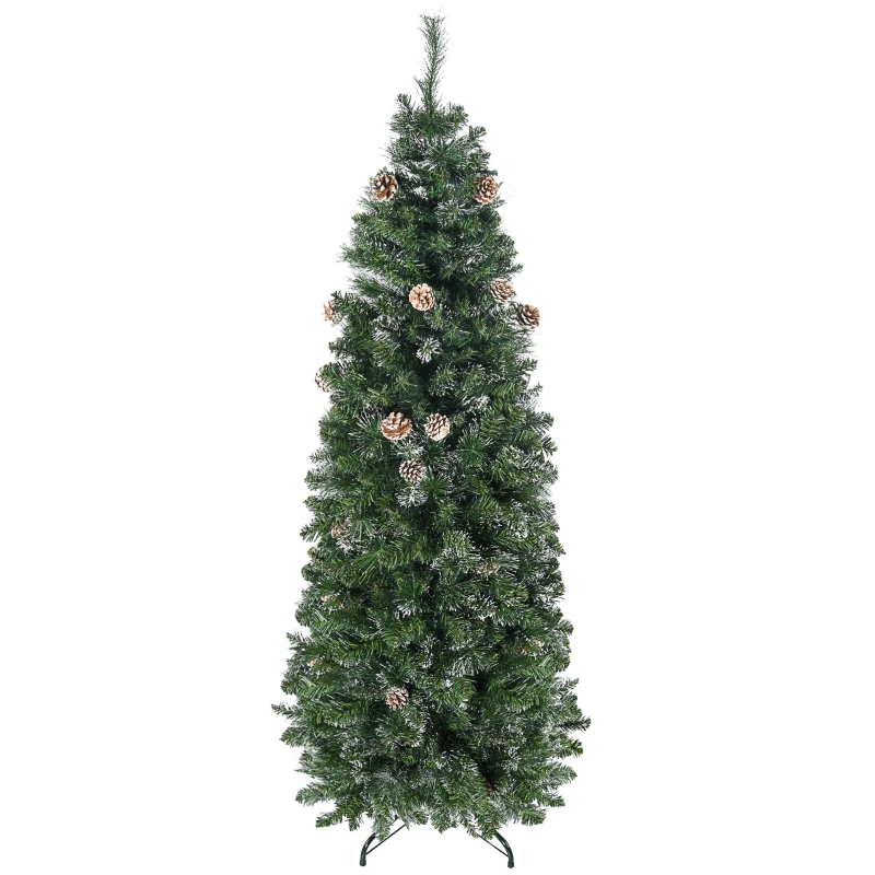 HOMCOM Albero di Natale Artificiale da 150 cm e Ignifugo con 1375 Rami