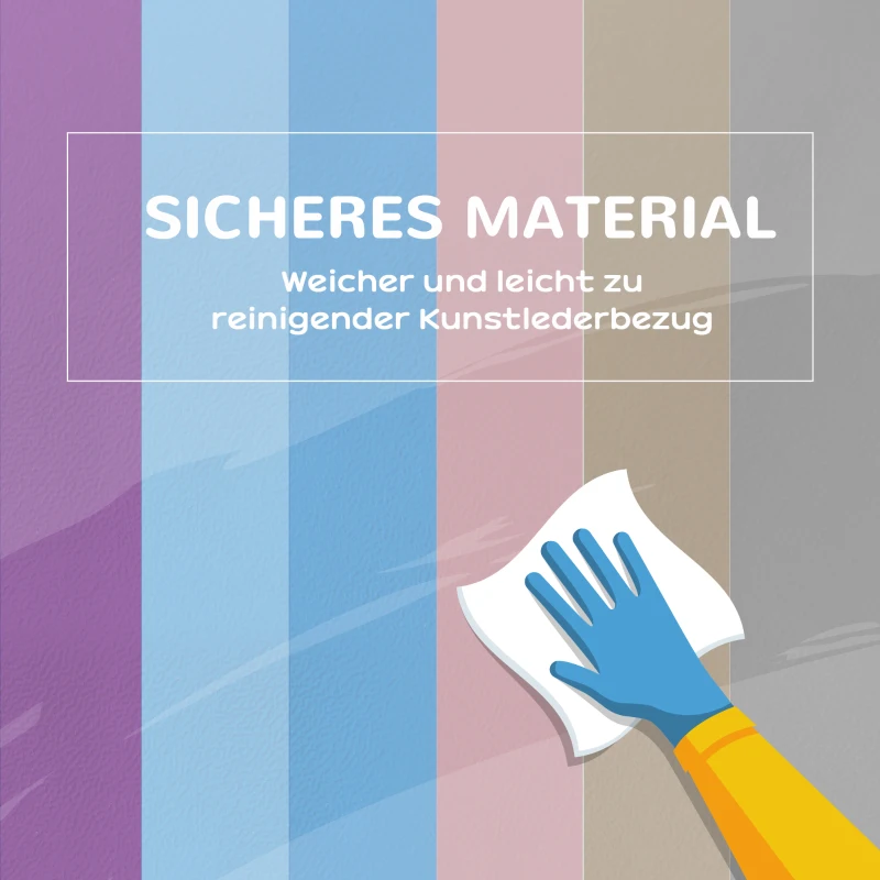 HOMCOM Softbausteine, 12 Würfel á 20 x 20 x 20 cm, pflegeleicht, kindersicher, für 1-3 Jahre, Kunstleder