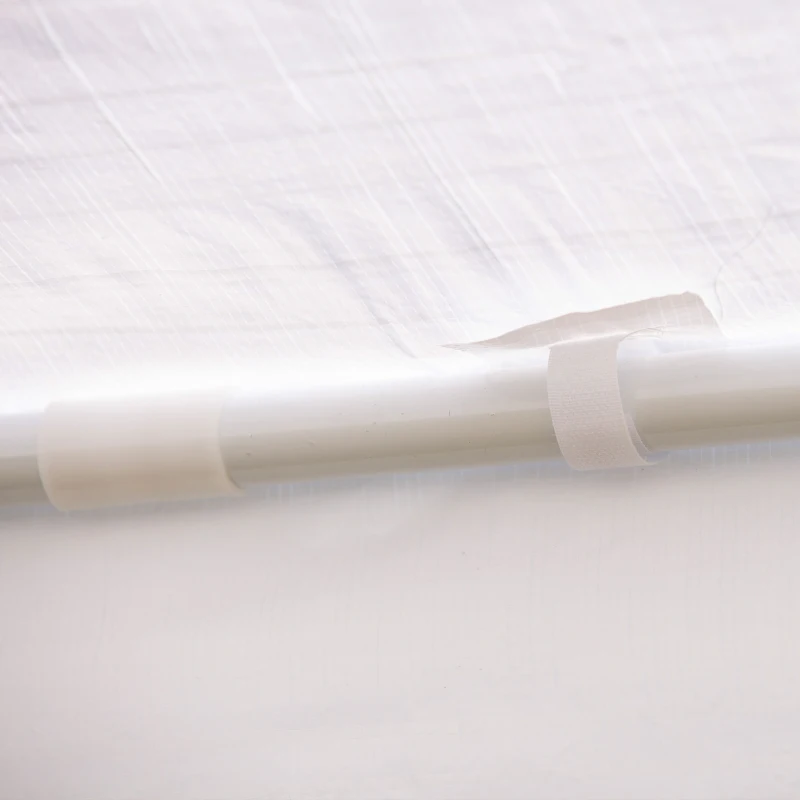 Outsunny Gazebo da Giardino per Feste con 6 Pareti Rimovibili a Zanzariera, 582x295x255cm, Bianco