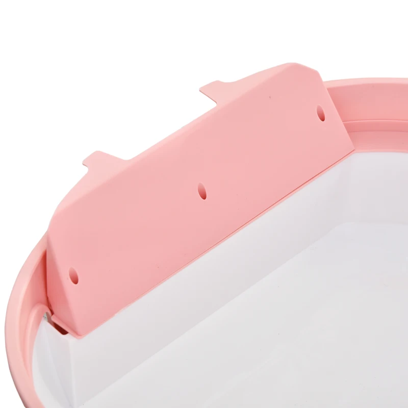 PawHut Bac à litière pour chat maison de toilette portable pour chat tiroir à litière coulissant porte battante lucarne + pelle fournis dim. 47L x 55l x 44H cm rose