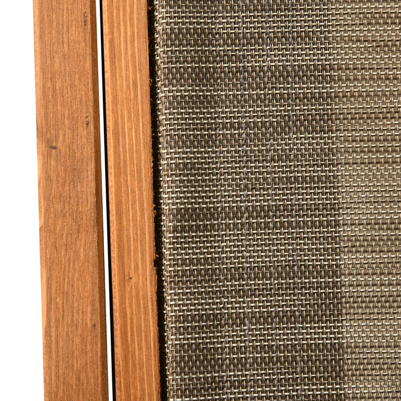 Outsunny Outdoor-Gartenliege, Sonnenliege, Massivholz, wetterbeständig, 194 cm x 70 cm x 32 cm, Braun + Grau