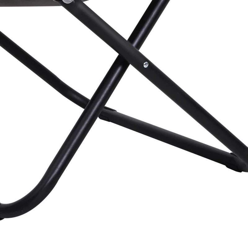 Outsunny Campingstuhl Faltbar Campingsessel mit Lehne, Klappstuhl bis 120kg, gepolstert Moonchair Extra Breit, Faltsessel Outdoor Stuhl für Garten, Balkon, Camping, Grau