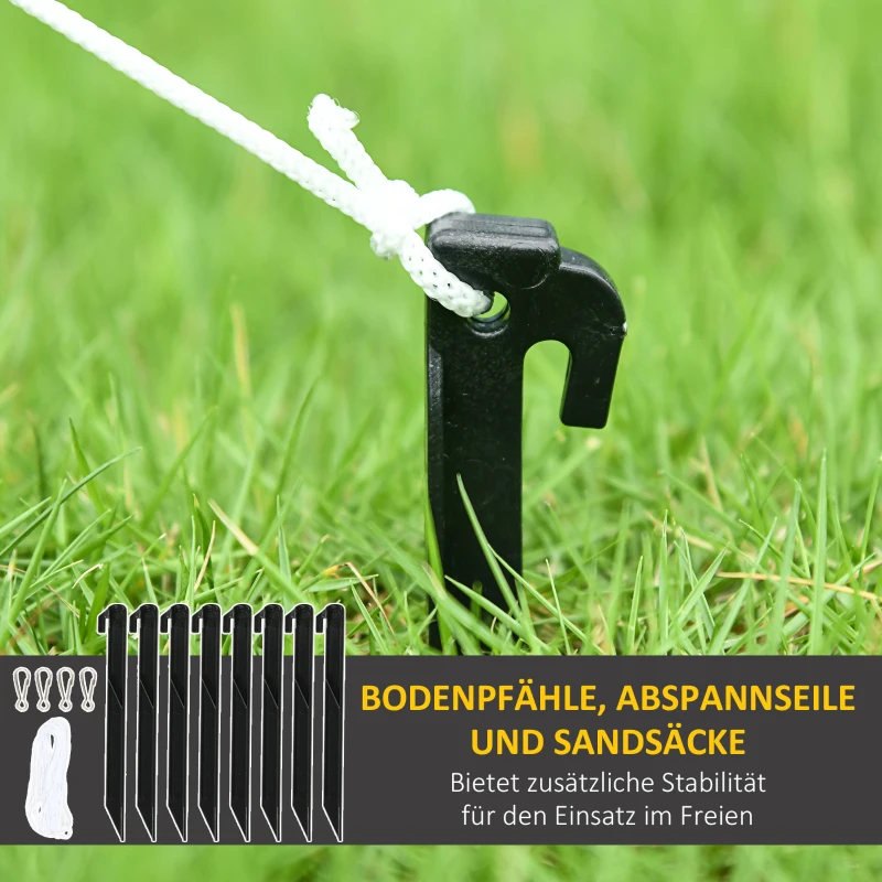 Outsunny Halloweendeko, Geisterkürbis mit Flammen, aufblasbar, LEDs, Innen & Außen, 140x46x240 cm