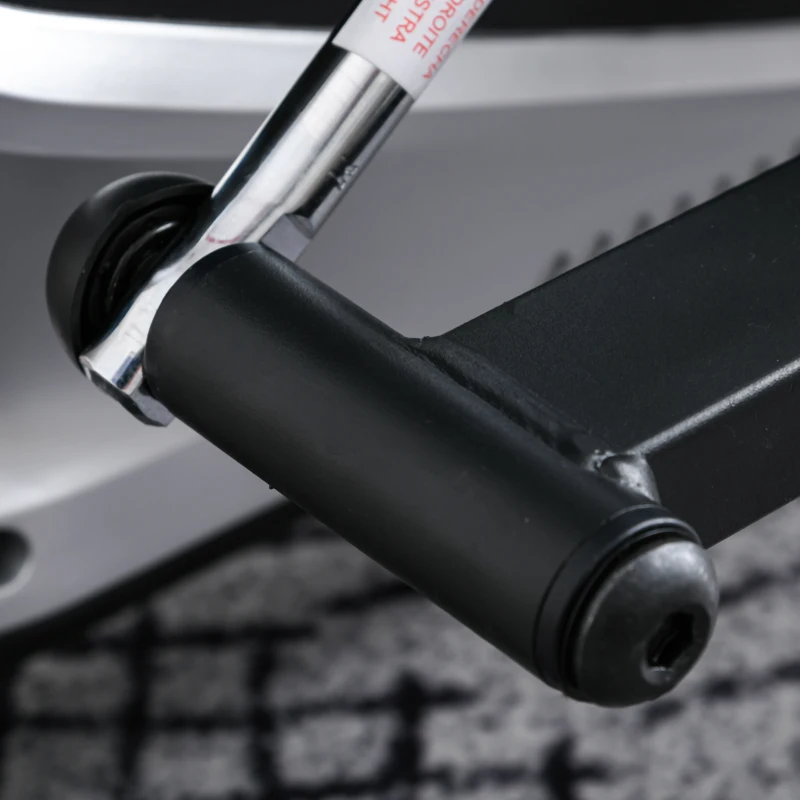 HOMCOM Ellittica da Casa Magnetica con Schermo LCD, 8 Livelli di Resistenza e Sedile Regolabile, 103x62x151cm Nero