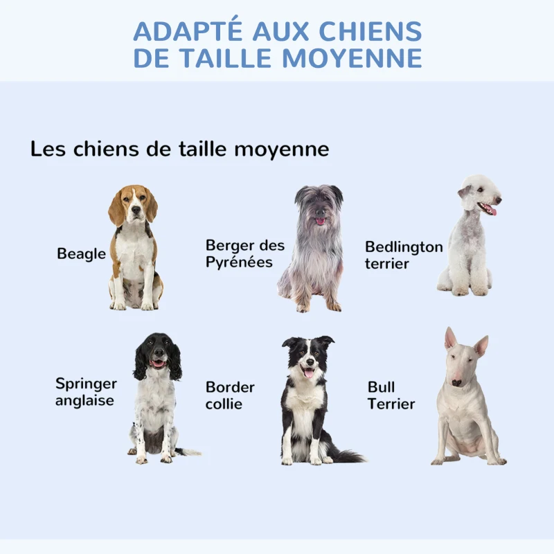 PawHut Cage caisse de transport pliante pour chien en acier 2 portes verrouillables 106L x 68l x 76H cm noir